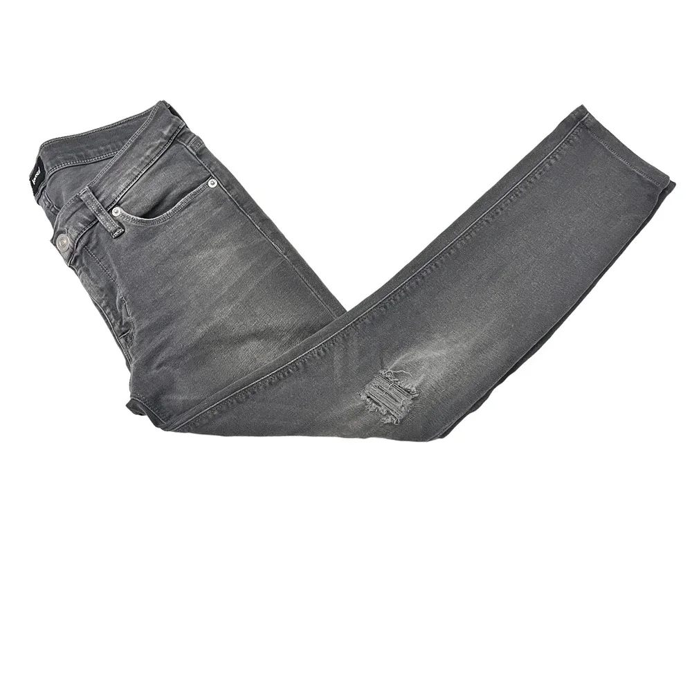 Hudson Krista Ankle Skinny Jeans Solid Gray Size 27 - Picture 3 of 12